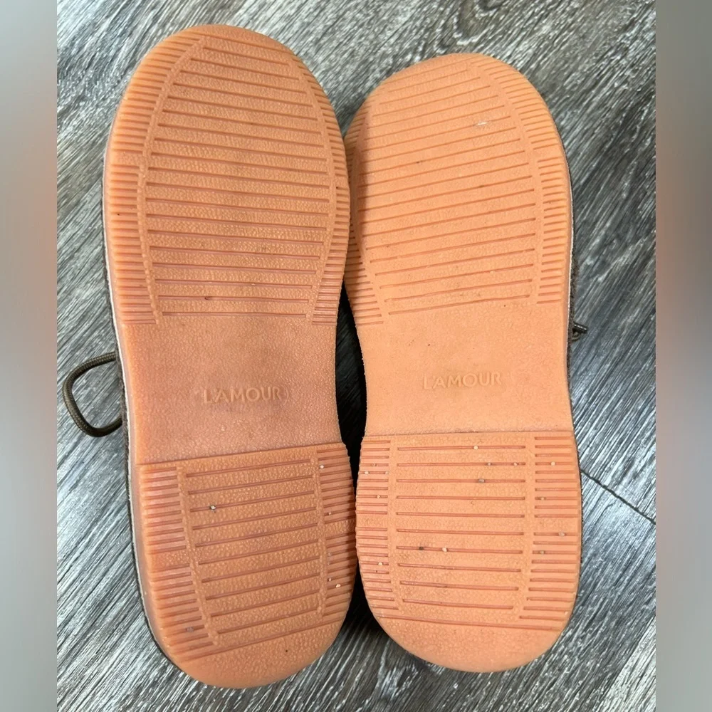 L'Amour Brown‎ Leather children's shoes sz:1